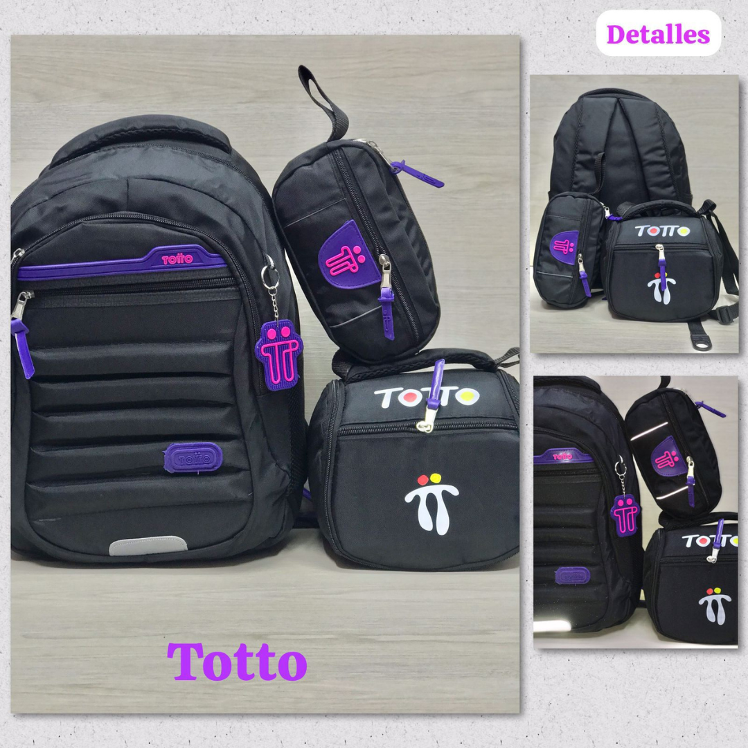 COMBO 3X1 EN LIQUIDACIÓN! MORRAL, CARTUCHERA Y LONCHERA