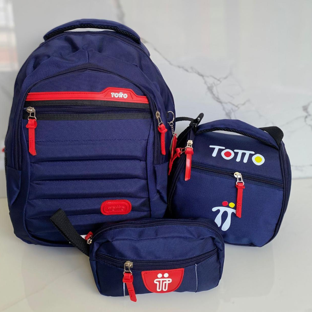 COMBO 3X1 EN LIQUIDACIÓN! MORRAL, CARTUCHERA Y LONCHERA
