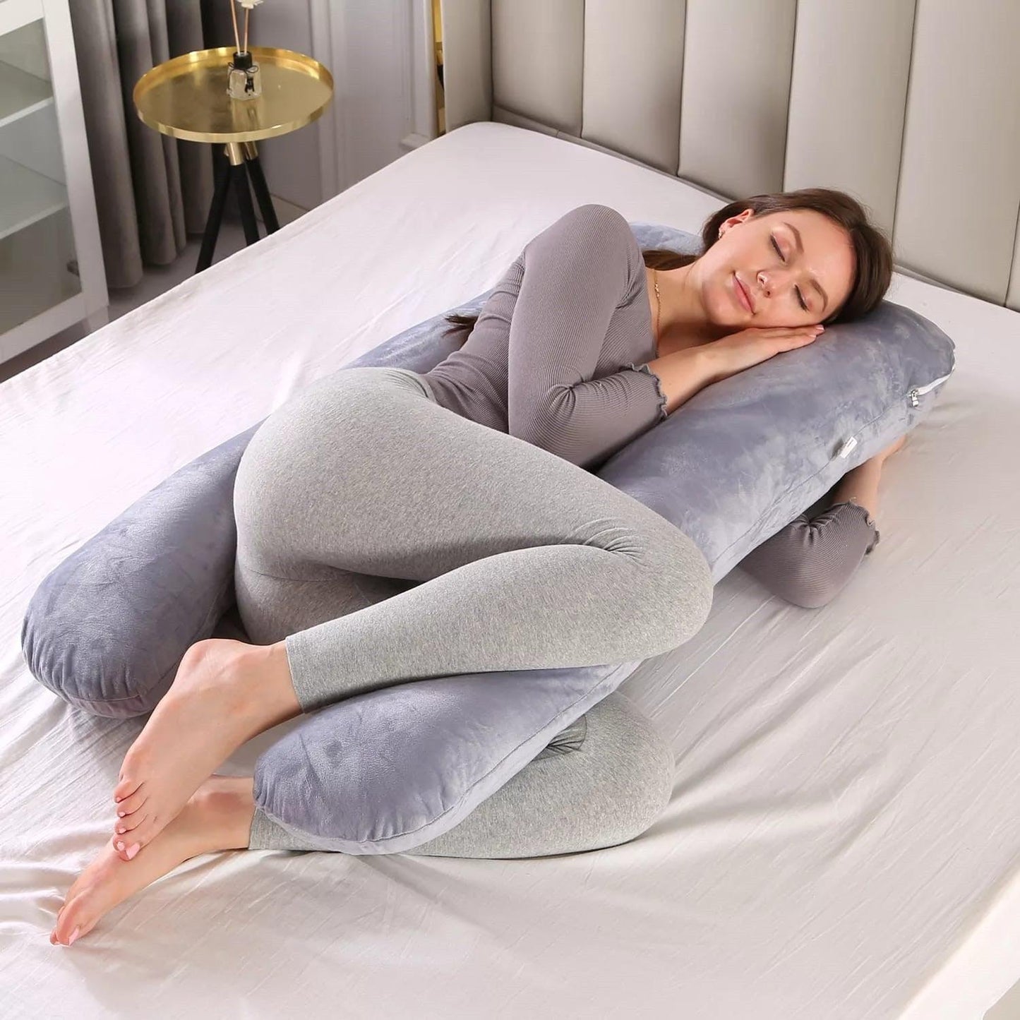 Almohada en Forma de U de Cuerpo Entero: Suavidad y Confort Absoluto - Go-Market.com.co