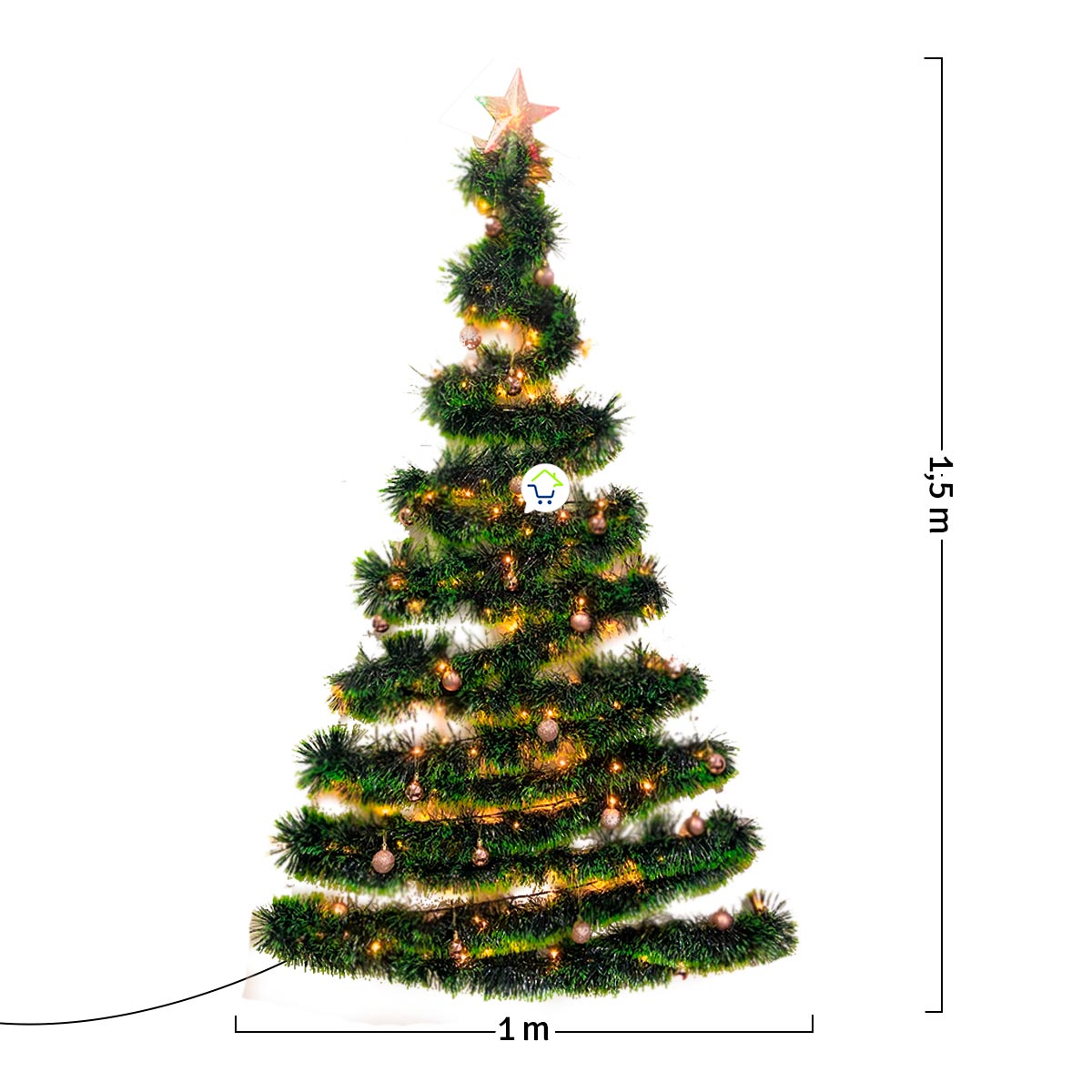 Nuevo Árbol de Navidad de Pared con decoración ¡La Magia en Espacios Pequeños!