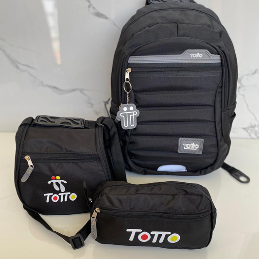 COMBO 3X1 EN LIQUIDACIÓN! MORRAL, CARTUCHERA Y LONCHERA