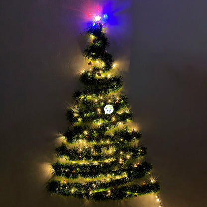 Nuevo Árbol de Navidad de Pared con decoración ¡La Magia en Espacios Pequeños!