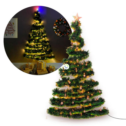 Nuevo Árbol de Navidad de Pared con decoración ¡La Magia en Espacios Pequeños!
