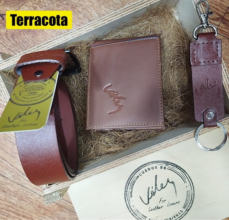 COMBO PREMIUM BILLETERA+CORREA+LLAVERO