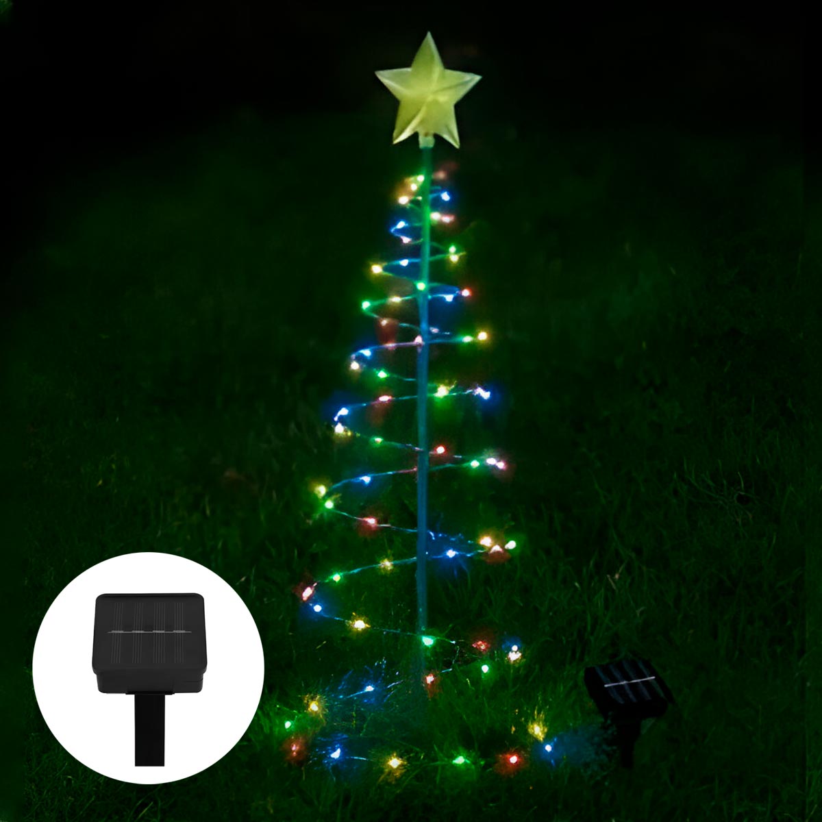Árbol de Navidad exteriores (con panel solar) - Go-Market.com.co