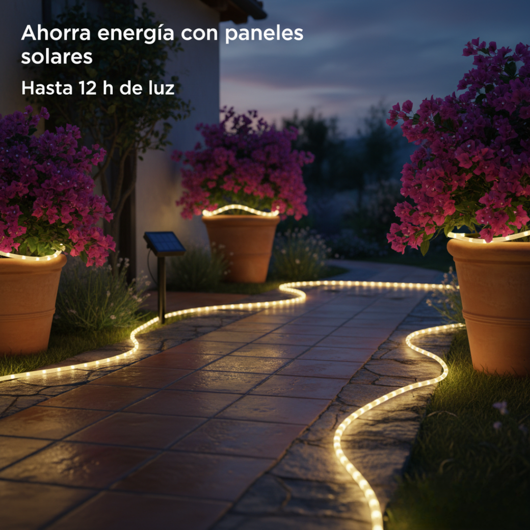 Manguera Solar  Luces De Navidad 20m (PAGAS 2 LLEVAS 3 ESTA SEMANA) + ENVÍO GRATIS