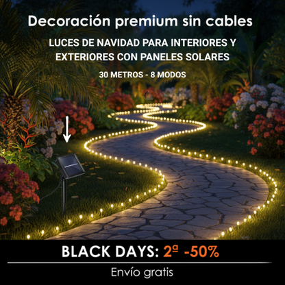Luces Navidad 30 metros - Energía Solar BLACK DAYS