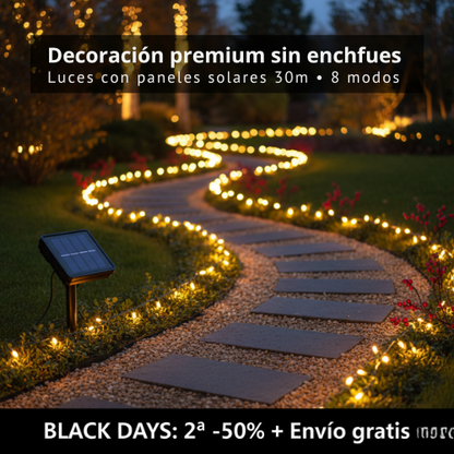 Luces Navidad 30 metros - Energía Solar BLACK DAYS
