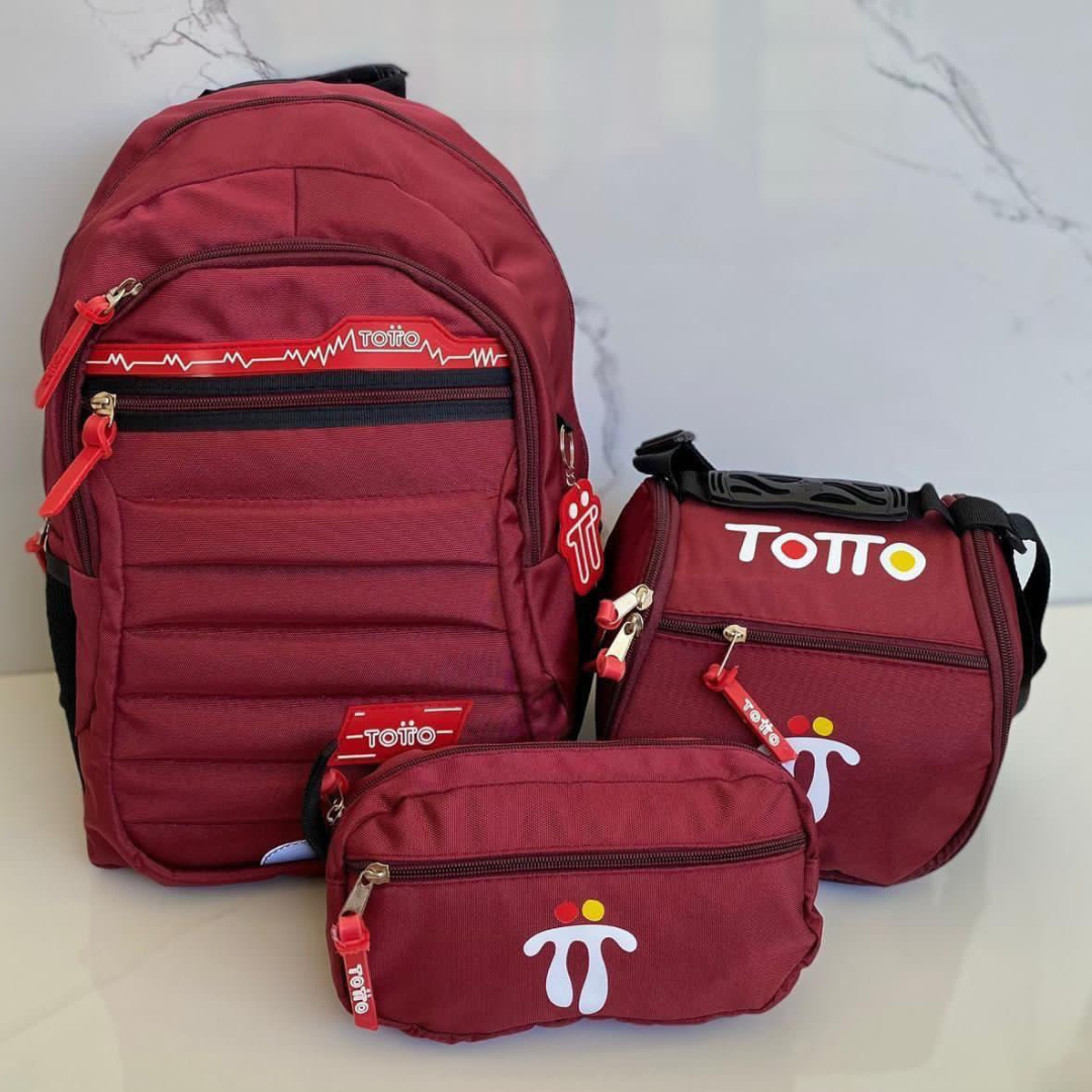 COMBO 3X1 EN LIQUIDACIÓN! MORRAL, CARTUCHERA Y LONCHERA