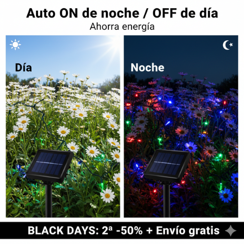 Luces Navidad 30 metros - Energía Solar BLACK DAYS