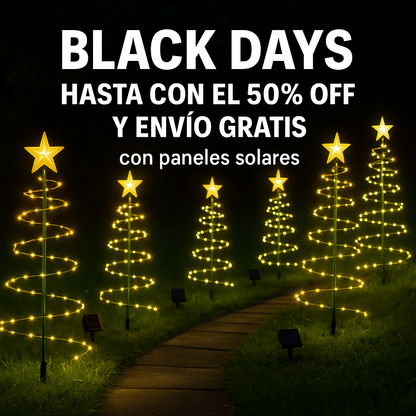 Árbol de Navidad exteriores (con panel solar) - Go-Market.com.co