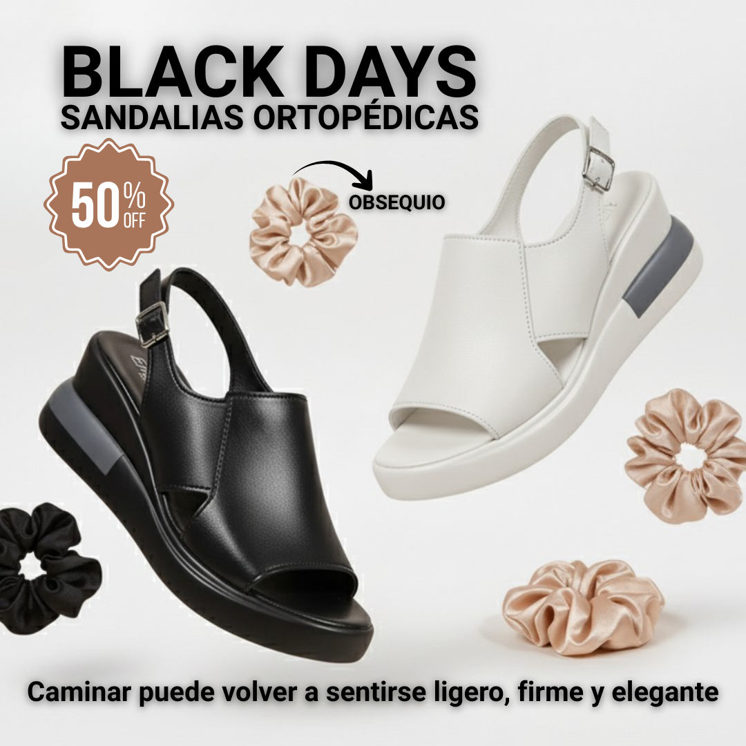 SANDALIAS ORTOPÉDICAS ERGOFLEX - BLACK DAYS (CON OBSEQUIO)