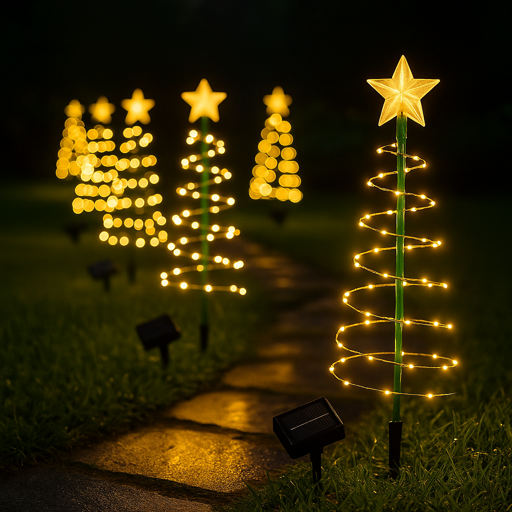 Árbol de Navidad exteriores (con panel solar) - Go-Market.com.co