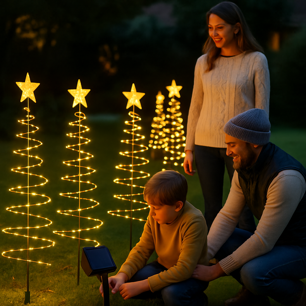 Árbol de Navidad exteriores (con panel solar) - Go-Market.com.co
