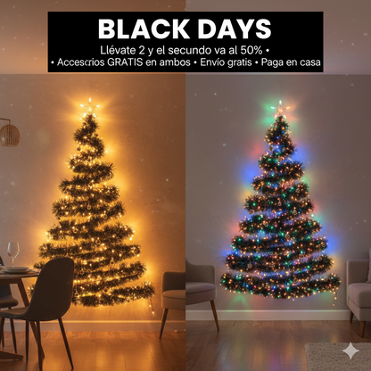 Nuevo Árbol de Navidad de Pared - BLACK DAYS (GRATIS DECORACIÓN)