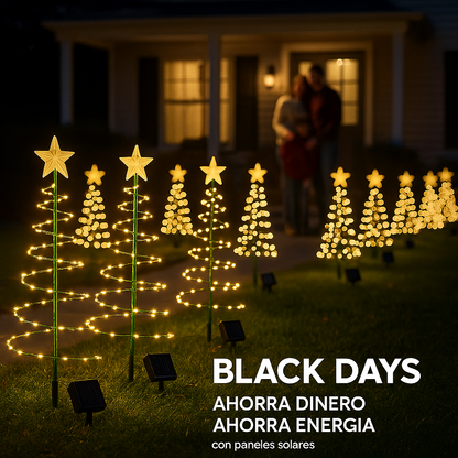 Árbol de Navidad exteriores (con panel solar) - Go-Market.com.co